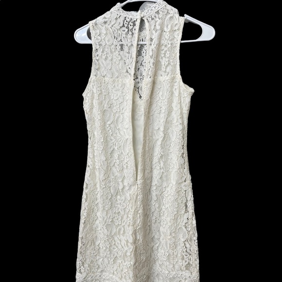 Kensie Soft White Lace Summer Sleeveless Shift Dress Size 6 Ret. $108 - Picture 8 of 15